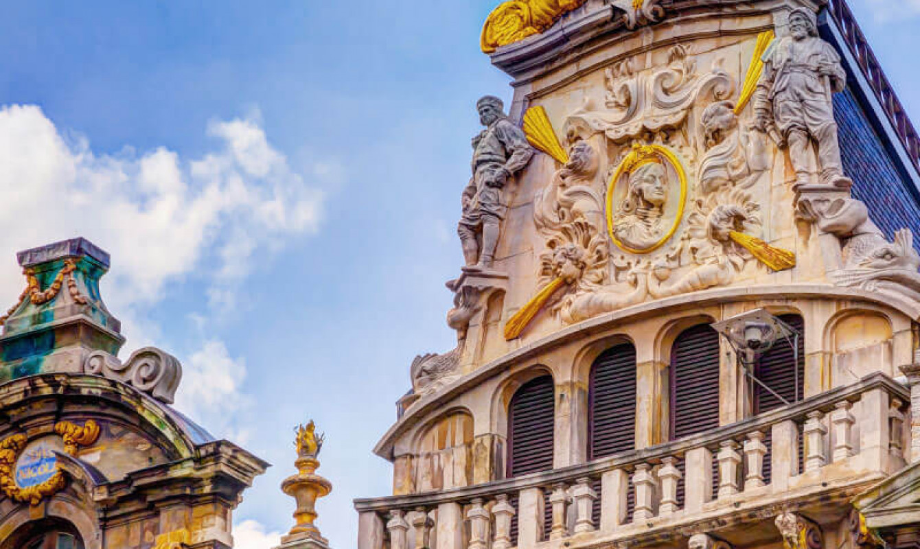 Bruselj Trg Grand Place z mestno hiso